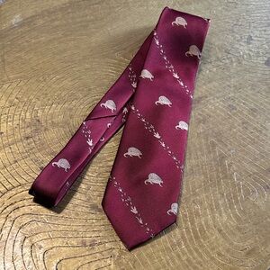 Smithsonian Institution Burgundy Dimetrodon Prehistoric Necktie